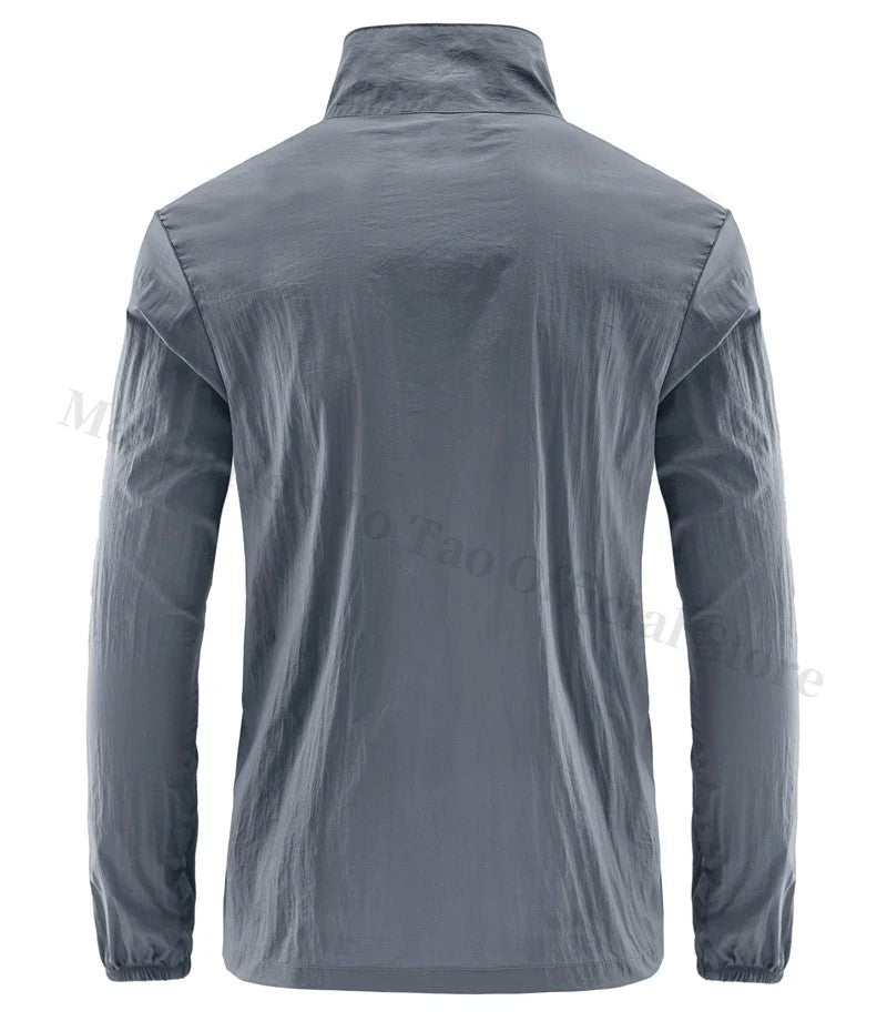 Men's Summer Skin Quick Dry Hiking Jacket Waterproof Sun UV Protection Coats Men Outdoor Sports Fishing Camping Running Jacket