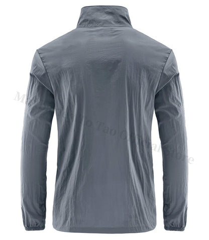 Men's Summer Skin Quick Dry Hiking Jacket Waterproof Sun UV Protection Coats Men Outdoor Sports Fishing Camping Running Jacket