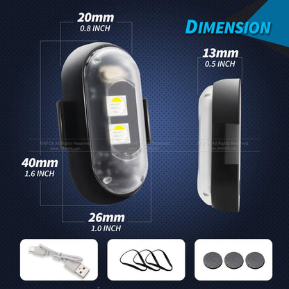 Wireless Remote Control Strobe Light LED Warning Light 7 Colors Aircraft Car Motorcycle Bicycle RC Drone Flash Indicator Lamp