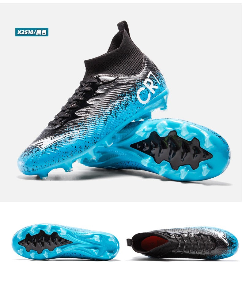 Men's High Tops Lace Up Soccer Cleats, Lightweight Professional Athletic Football Cleats Mens Athletic Shoes for Training Soccer