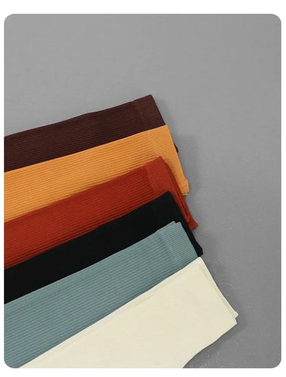 Women Ribbed Yoga Pants High Waisted Gym Leggings Sport ? Fitness Seamless Female Legging Control Running Training Tights