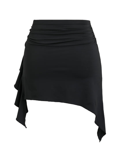 2025 European and American Fashion Spring and Autum New Hot-Selling Plus Size Girls' Skirt Asymmetrical Sexy Hip-Hugging Skirt