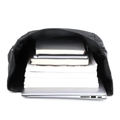 Large Capacity Backpack - Stylish Solid Black Travel & Commuter Bagwith Adjustable Straps, Multiple Compartments, TravelBackpack