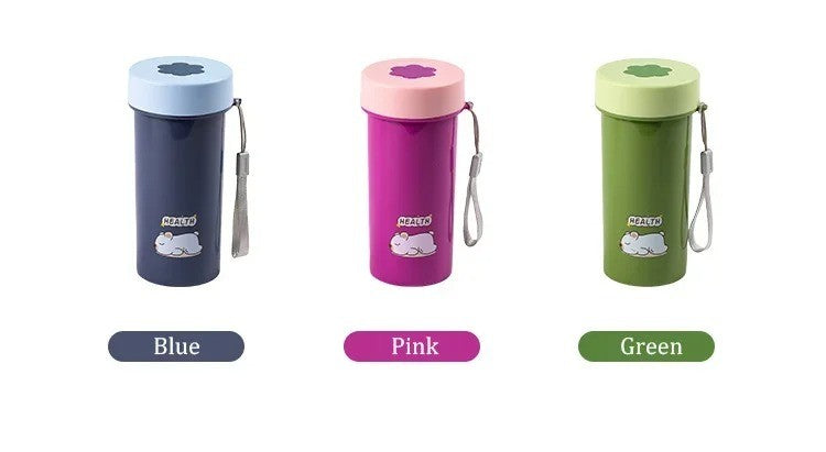 Conjunto de Copo Lancheira Infantil de Plástico Portátil 1200ML com Garfo e Lancheira Infantil com Copo de Água, Recipiente para Armazenamento de Alimentos