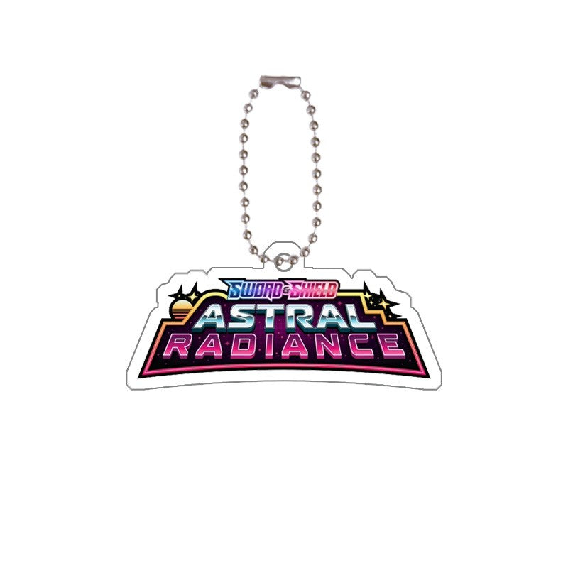 Chaveiro de acrílico de série completa para Mega Evoluções em inglês Sv10 Sv11 Sv9 151 Logotipo Anime Pingente de acrílico de decoração de bolsa