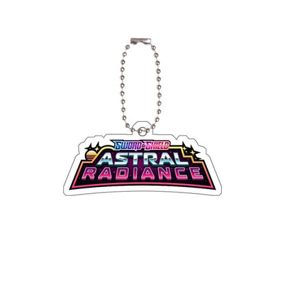 Chaveiro de acrílico de série completa para Mega Evoluções em inglês Sv10 Sv11 Sv9 151 Logotipo Anime Pingente de acrílico de decoração de bolsa