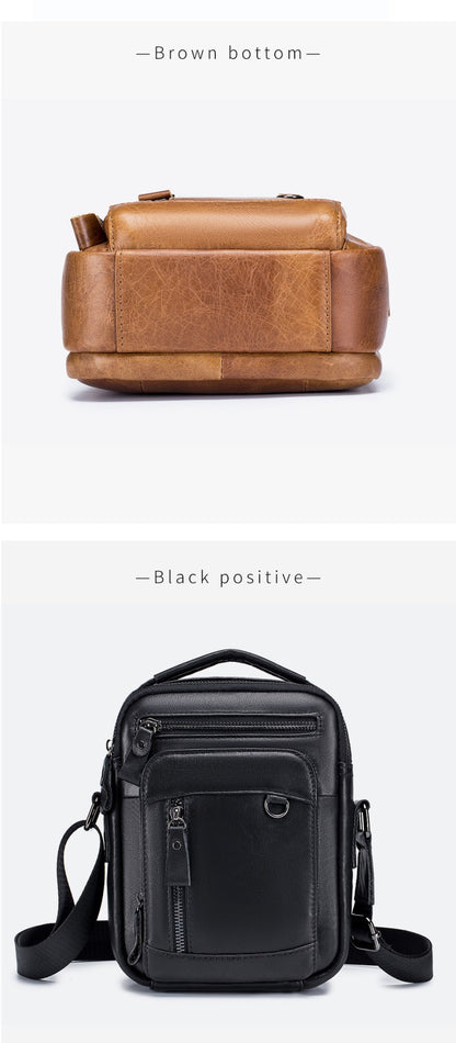 Brand 100% Genuine Leather Men's Shoulder Bags Messenger Bag for Men Crossbody Bags new Small Man Designer Handbag Bolso Male