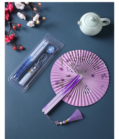 Chinese Japanese Style Silk Fan Folding Fan Wedding Fan Art Gifts Dance Hand Fan Vintage Bamboo Folding Hand Held Flower Fan