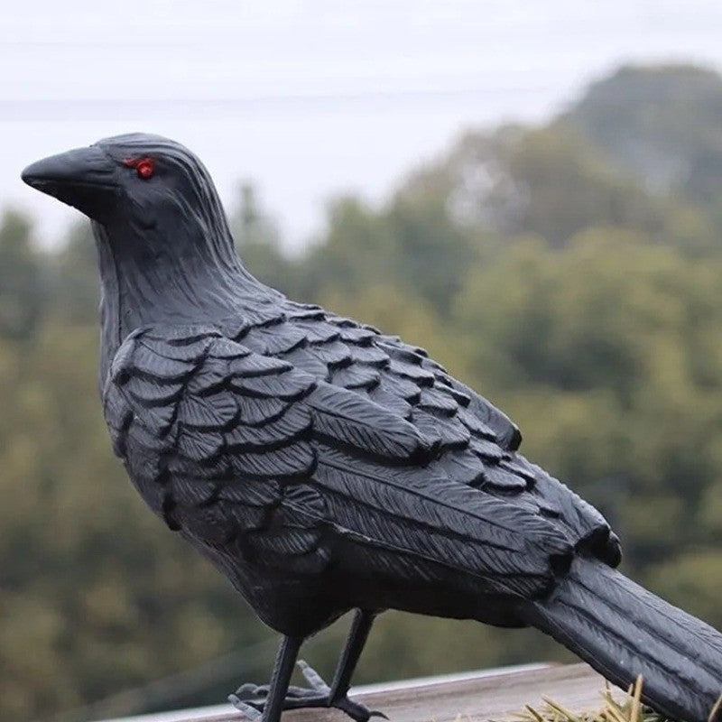 Halloween Black Crow Decor Simulation Raven Bird Repellent Pest Control Pigeon Repellent Outdoor Garden Halloween Decorations