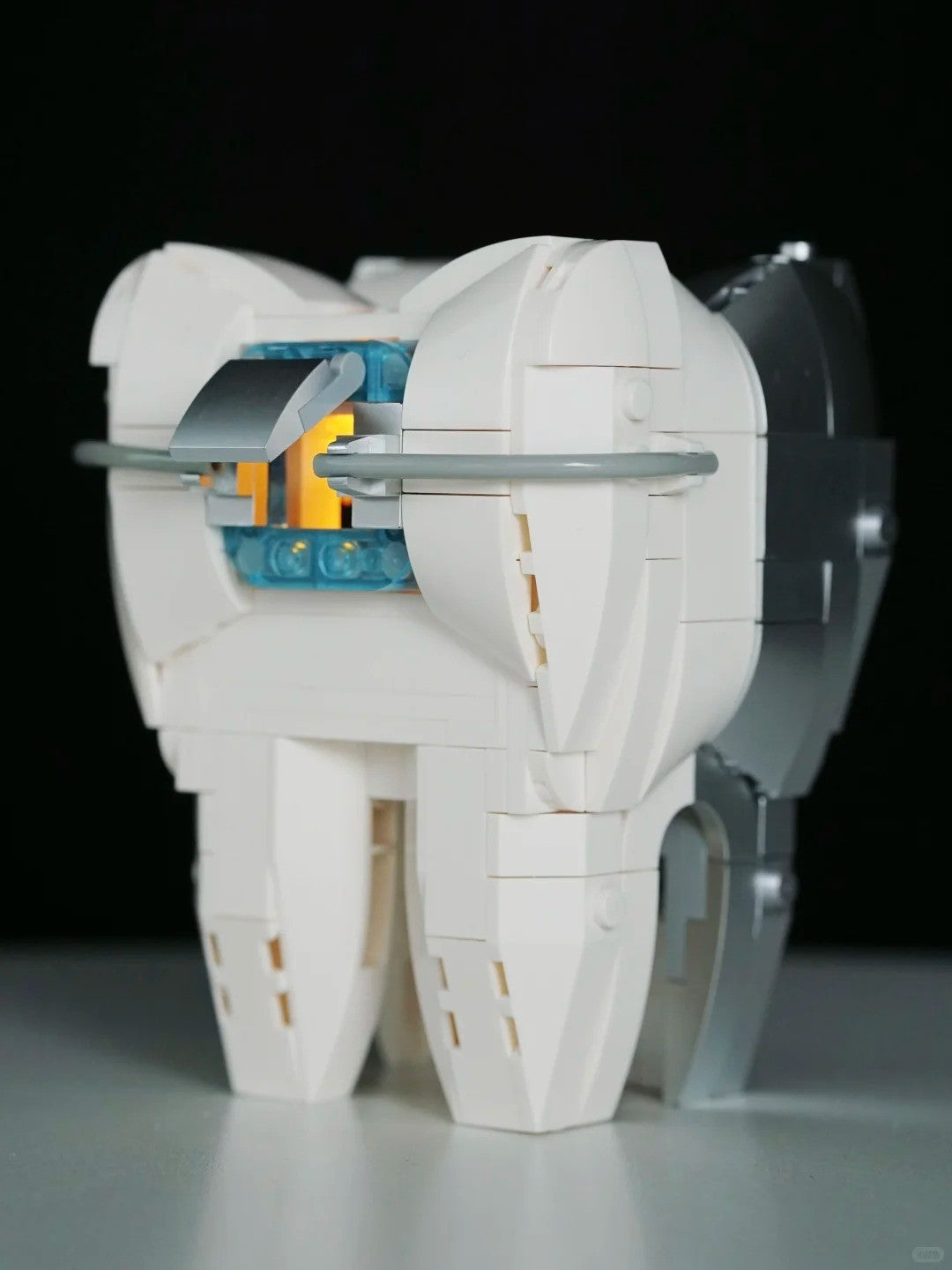 Especialista Criativo MOC Bloco de Montar Mecânico Dente Modelo de Estrutura Oral com LED Brinquedo Educacional para Crianças Presente de Natal