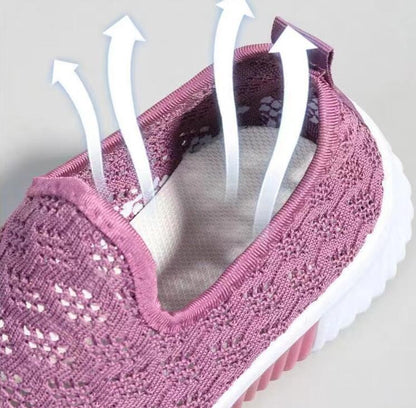 New Summer Fashion Women Shoes Mesh Sports Shoes Breathable Flats Soft Sole Casual Sneakers