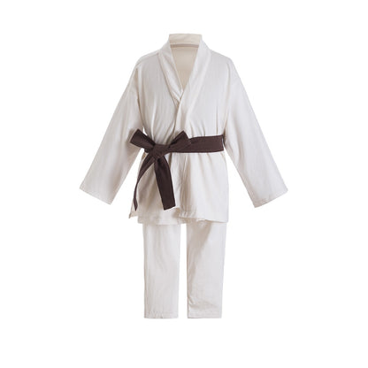 Luke Skywalker 2-Piece Set, Brown Jedi Costume Cloak Robe Boys Child  Jedi Cosplay Luke Skywalker Party Outfit rey princess leia