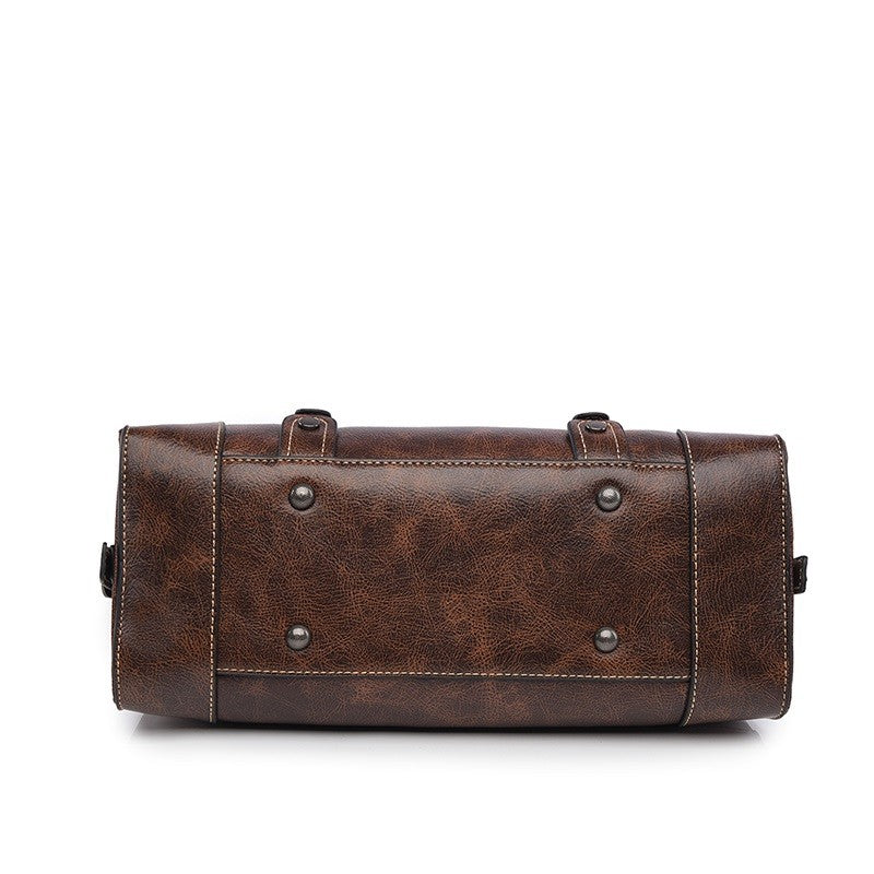 retro style women's handbag simple PU versatile shoulder bag for women large-capacity tote bag lady commuting crossbody bag