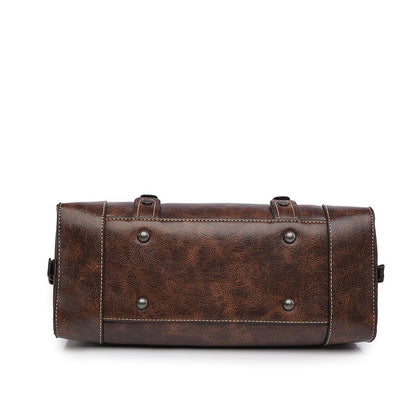 retro style women's handbag simple PU versatile shoulder bag for women large-capacity tote bag lady commuting crossbody bag