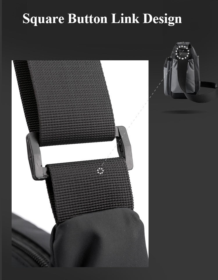 Multi-layer Pocket Design Oxford Shoulder Bag Large Capacity Men's Casual Fashion Single Shoulder Crossbody Luxury Messenger Bag