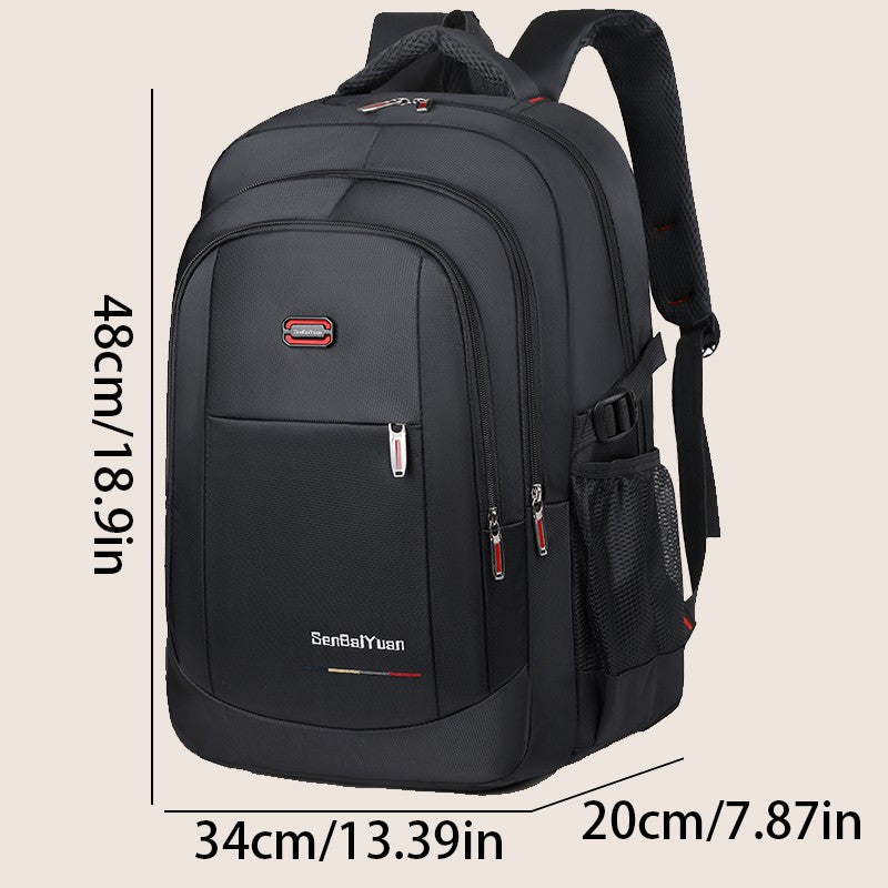 Mochila espaçosa para viagem - alças ajustáveis, fecho de zíper durável, design de cor sólida - perfeita para viagens, negóci