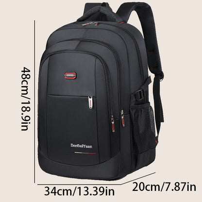Mochila espaçosa para viagem - alças ajustáveis, fecho de zíper durável, design de cor sólida - perfeita para viagens, negóci