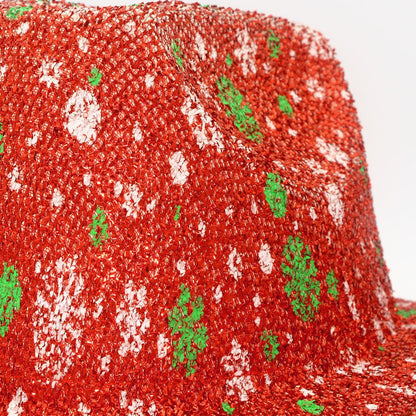 Striped Print Fedora Hats Cowboy Cowgirl Hat for Women Men Curl Wide Brim Western Bronzing Cloth Cap for Party Halloween Caps