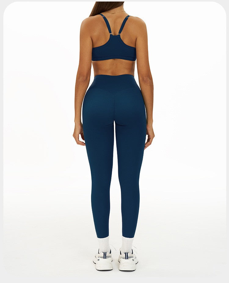 2 Pieces Women's Tracksuit Seamless Yoga Set Workout Outfit Sportswear Gym Clothing High Waist Leggings Fitness Bra Sports Suits