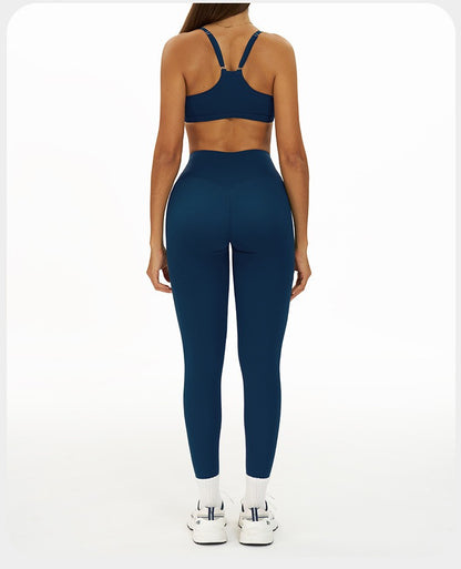 2 Pieces Women's Tracksuit Seamless Yoga Set Workout Outfit Sportswear Gym Clothing High Waist Leggings Fitness Bra Sports Suits