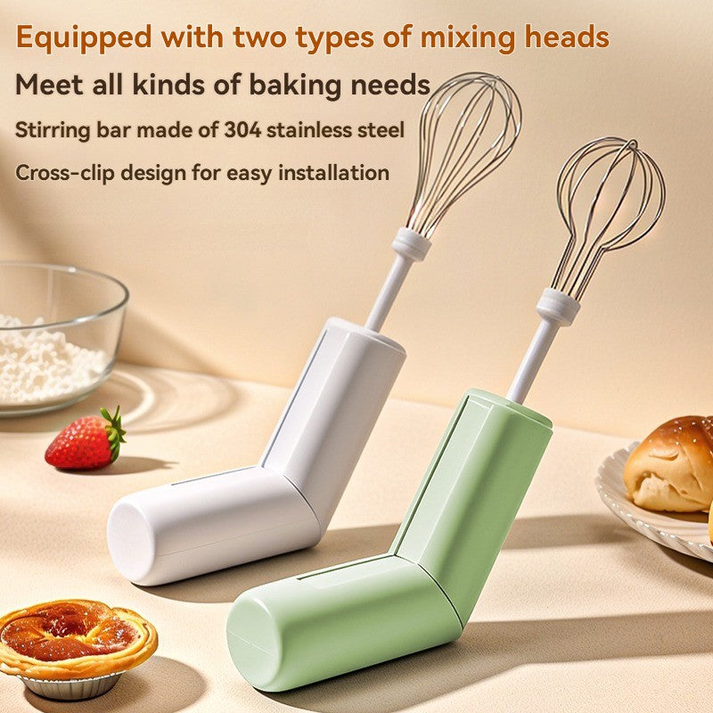 Batedor de Ovos Portátil Elétrico Sem Fio Recarregável USB Mixer Dobrável Automático com Engrenagem Ajustável Utensílios de Cozinha Domésticos
