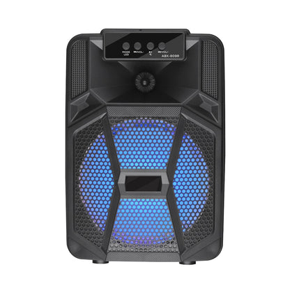 Caixa de Som Portátil Sem Fio Bluetooth 1000W Grande Luz LED Estéreo para Festa FM Karaokê Subwoofer 8 polegadas com Microfone e Controle Remoto