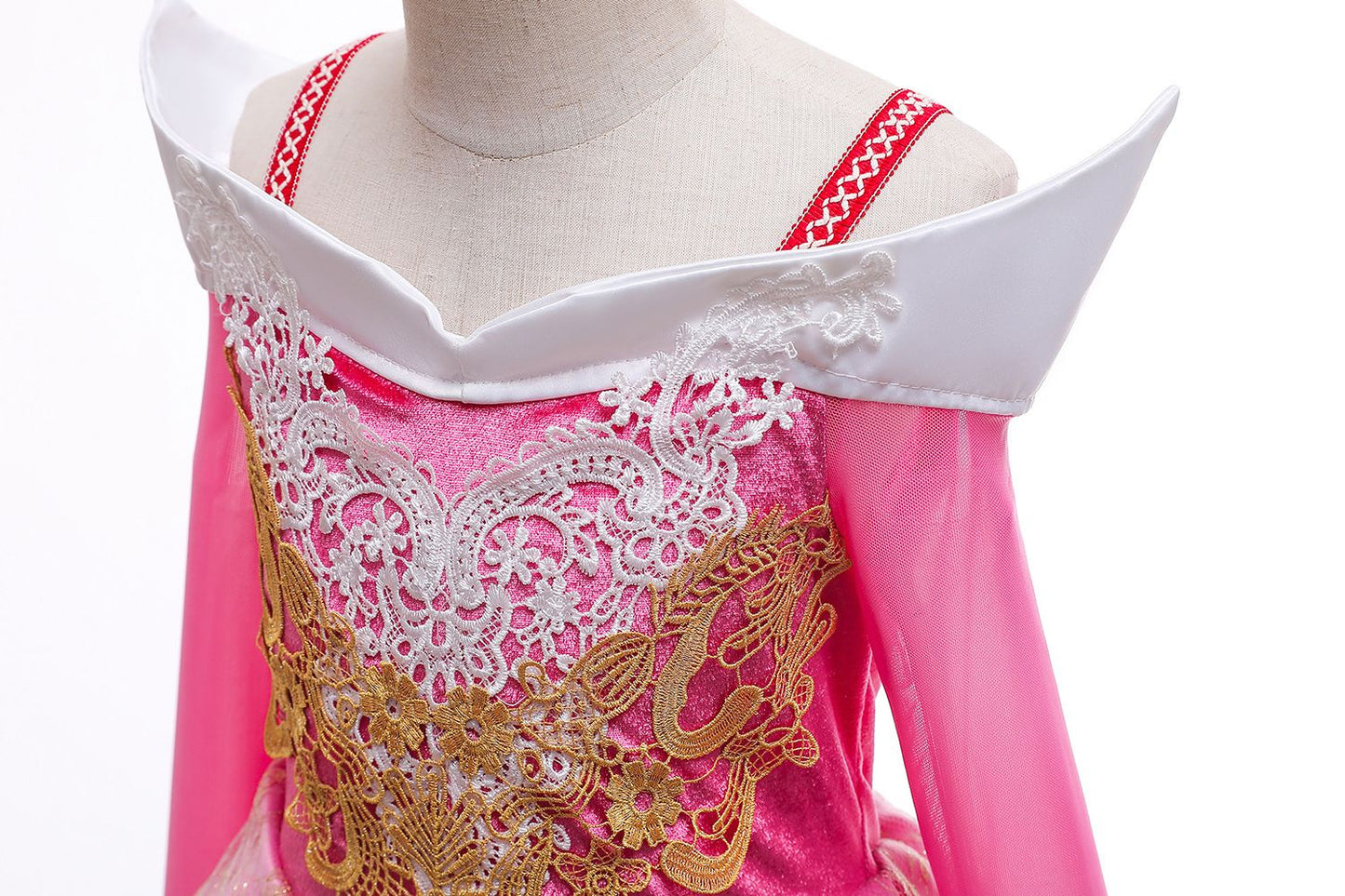 Sleeping Beauty Aurora Princess Halloween Cosplay Dress Off Shoulder Gift Carnival Party Fancy Princess Lace Dress