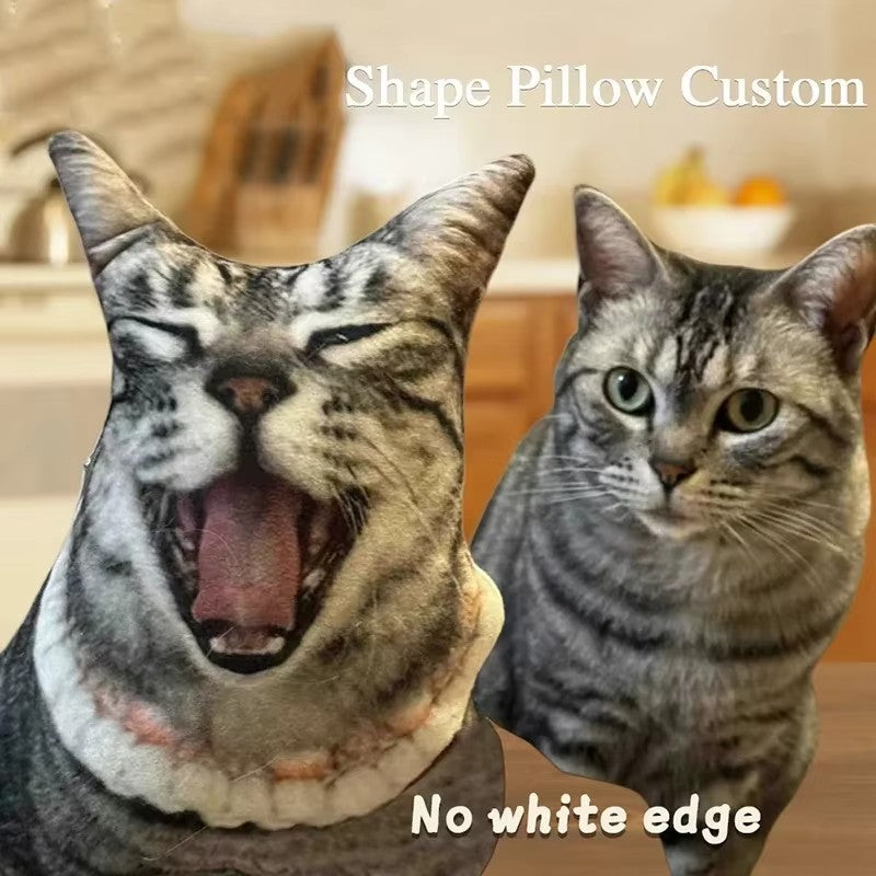 Travesseiro Personalizado Novo de Inverno com Foto Almofada de Cachorro e Gato 3D com Estampa de Desenho Animado de Animais para Sofá e Cama Decorações Presentes de Aniversário Exclusivos