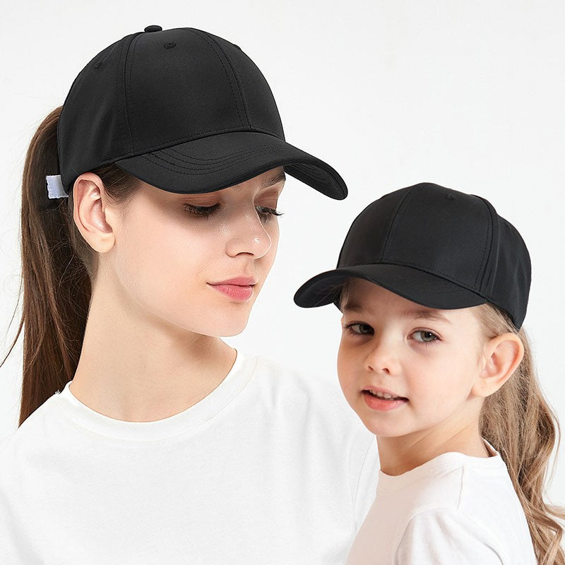 Fashion Kids Baseball Cap For Girls Boys Sun Hat Hollow Back Ponytail Caps Children Snapback Hip Hop Hats Adjustable Bones Caps