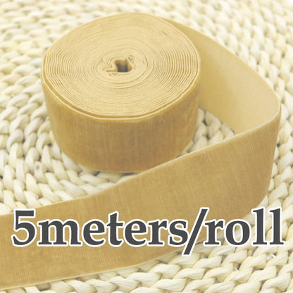 (5 Meters/roll) 40mm Velvet Ribbon Wholesale Gift Wrapping Decoration Christmas Lace Ribbons DIY Holiday Party Decoration