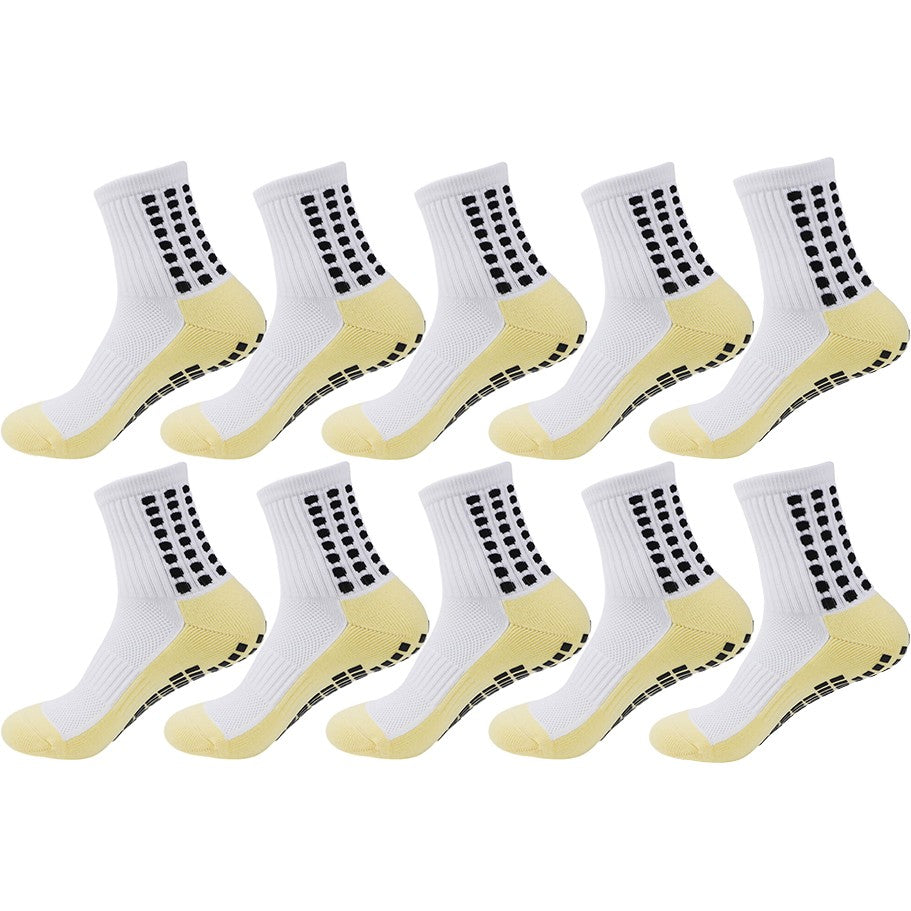 6/10/20Pairs Non Slip Grip Breathable Socks Men Women Professional Athletic Towel Bottom Shockproof for Football Basketball