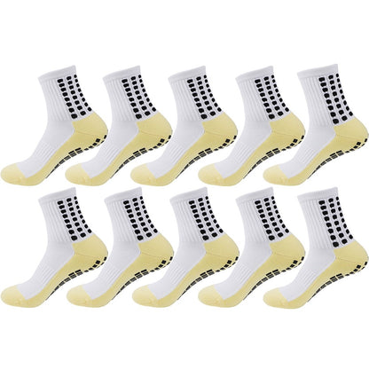6/10/20Pairs Non Slip Grip Breathable Socks Men Women Professional Athletic Towel Bottom Shockproof for Football Basketball
