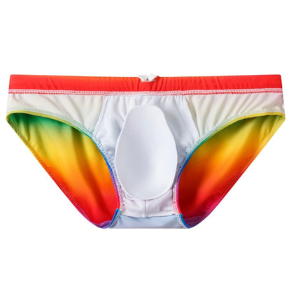 Sexy Man's Brand Swimming Push-up Pad Swim Trunks Low Waist Swimming Men Briefs Swimwear Boxers Patchwork Color Hot Sell Summer