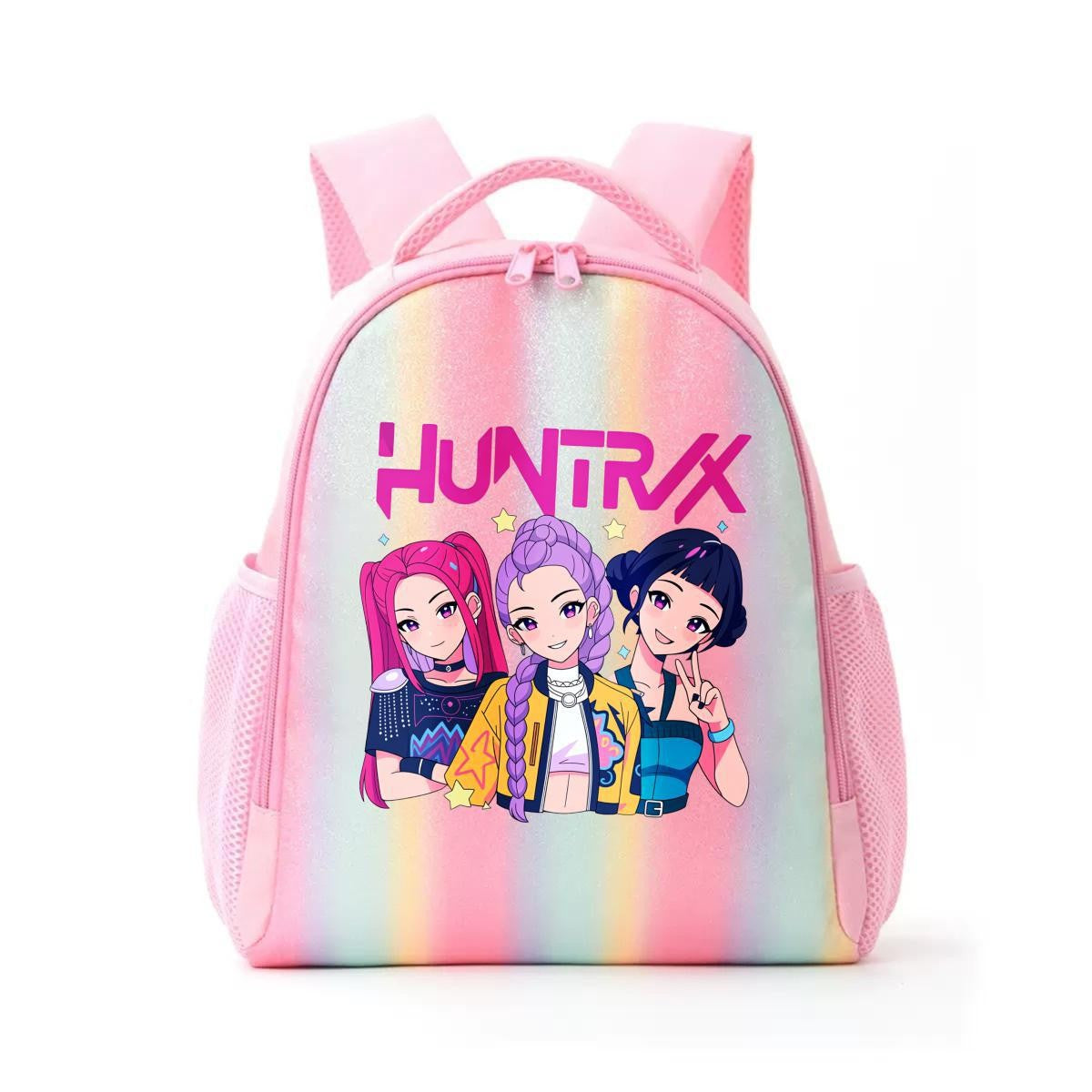 Mochila de Caçadores de Demônios KPop Estampa de Desenho Animado Anime Bolsas de Ombro para Estudantes Organizador de Papelaria Grande Capacidade Presentes de Volta às Aulas