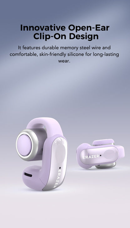 Translator ERAZER XF28 Bluetooth V6.0 Open-ear True Wireless EarbudsTranslation Earphones Office Travel,ASMR Headset APP