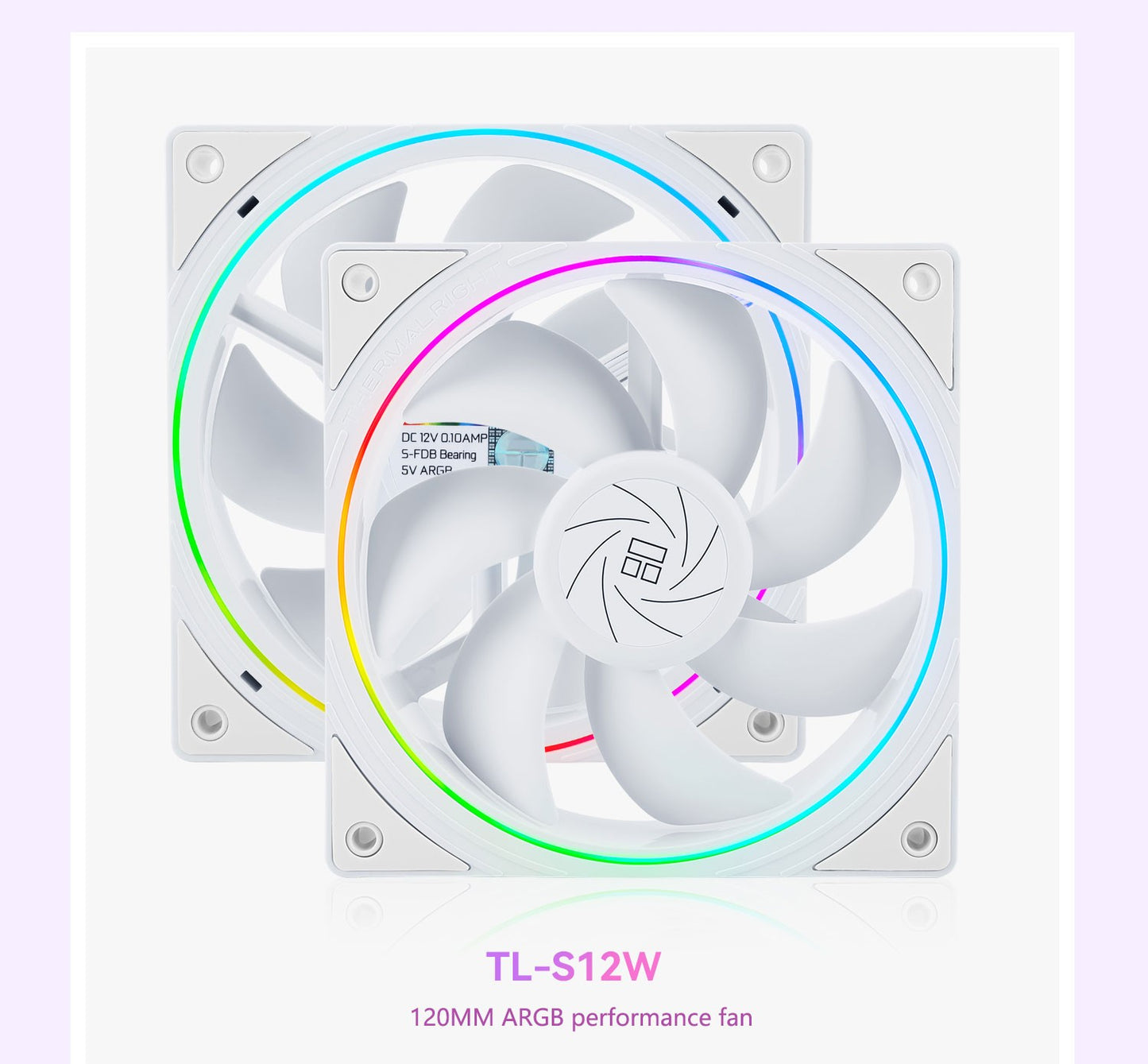 Thermalright TL-S12 120mm HALO Cooling Fan 5V 3PIN ARGB Fan pc gamer 360° exquisite light effect computer Case Fan ventilador