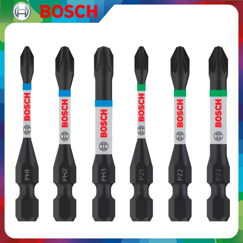 BOSCH Original PH/PZ 55MM Set Impact Type Bit S2 HSS Wear Resistance Carpentry Bit Screwdriver Power Tool Accessories