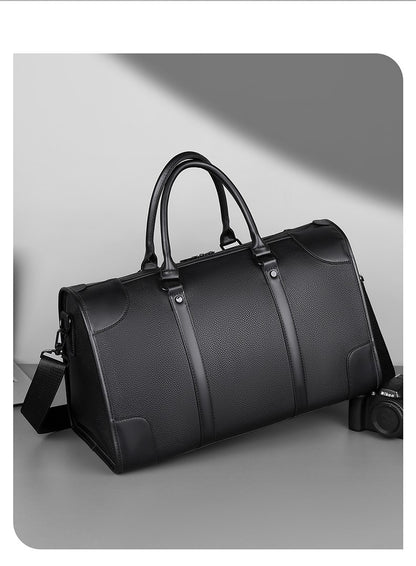 Men‘s Luxe Business Travel Bag Large Capacity with 15.6' Laptop Waterproof PU Material Lightweight for Trip Gym Bolsos de Viajes