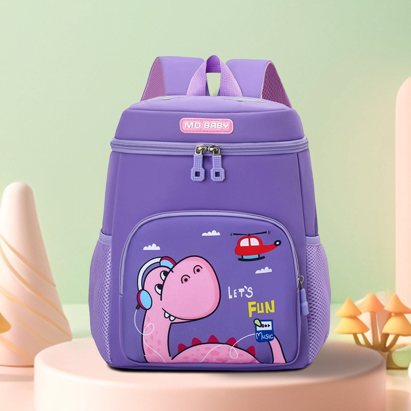 Mochila de Dinossauro Fofa para Crianças Meninos Meninas, Bolsas Escolares de Jardim de Infância para Pré-Escola de Desenho Animado