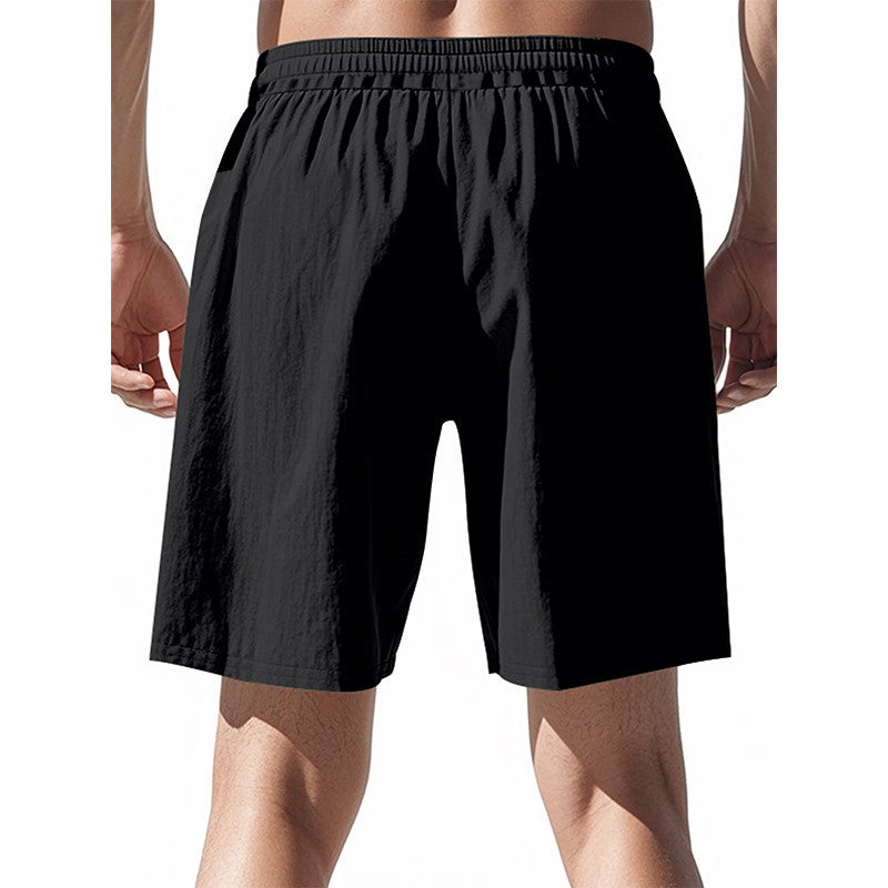 New Men's Cotton Linen Shorts Pants Male Summer Breathable Solid Color Linen Trousers Beach Shorts Fitness Streetwear