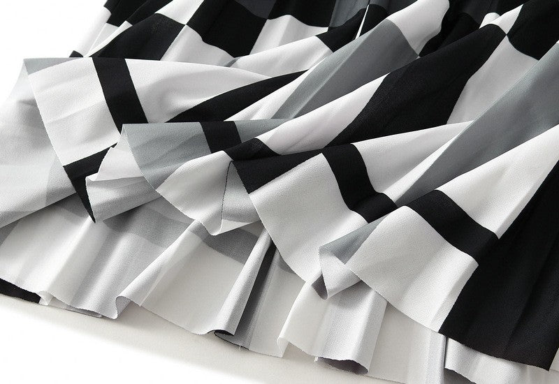 Organ pleated skirt for women, new high waist slimming mid length A-line skirt, pleated skirt, mesh skirt, mid length dress