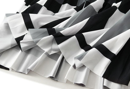 Organ pleated skirt for women, new high waist slimming mid length A-line skirt, pleated skirt, mesh skirt, mid length dress