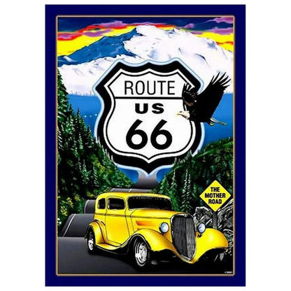 A retro Route 66 neon aluminum sign interesting Route 66 aluminum poster bar decoration restaurant decoration street decoration