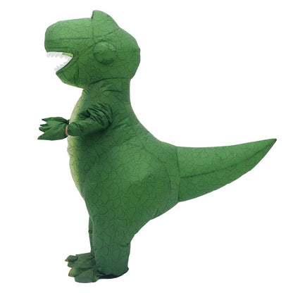 Green Dinosaur Inflatable Costume Mascot Parade Adult Character Cosplay Animal Birthday Halloween Party Event Set