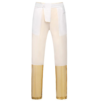 High-quality Sequined Suits Men Clothing Gold / Silver Autumn / Winter New Male Wedding Banquet Party Dress Blazer and Pant