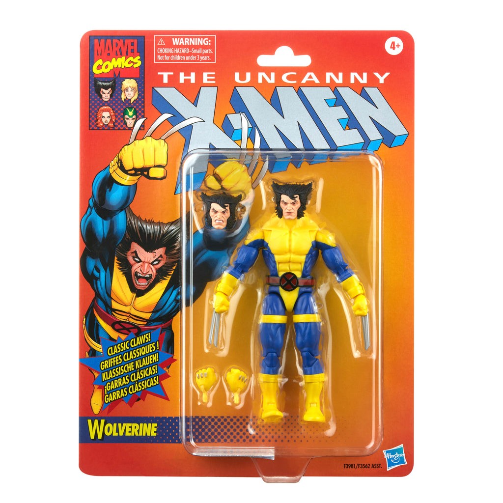 Boneco de Ação Marvel Legends Retro Wolverine Espiral Avalanche Longshot Dark Phoenix Multiple Man 6"