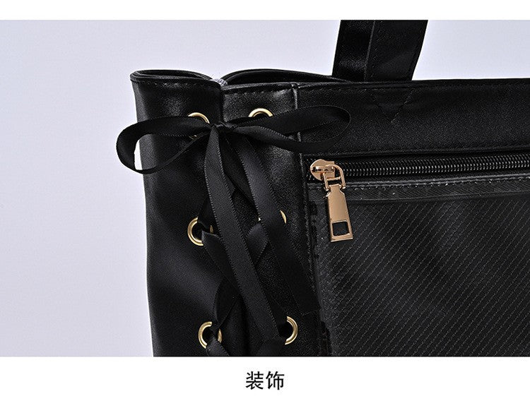 New Original Spicy Girl Cool Ita Bag Large Capacity Transparent Pain Layer Crossbody Bag Love Chain Ulzzang Shoulder Bag Handbag