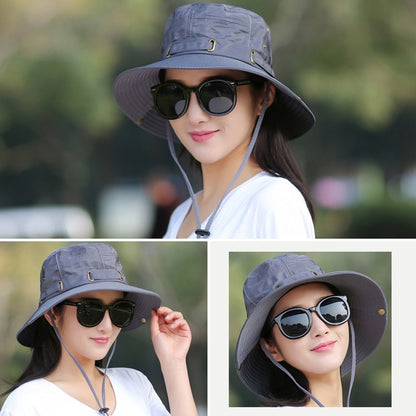 RICYGVM Women Big Brim Fisherman Hat Outdoor Mountaineering UV Protection Sun Visors Unisex Fashion Solid Color Basin Cap ????a