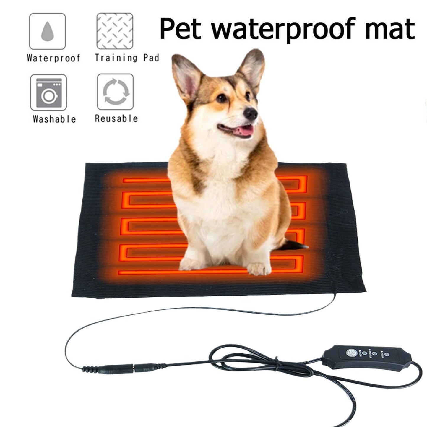 Almofada de Aquecimento USB Dobrável Quente Folha Aquecida À Prova D'Água Assento de Carro para Cachorro Tapete Almofada para Animais de Estimação Réptil Inverno Aquecedor Elétrico para Animais de Estimação
