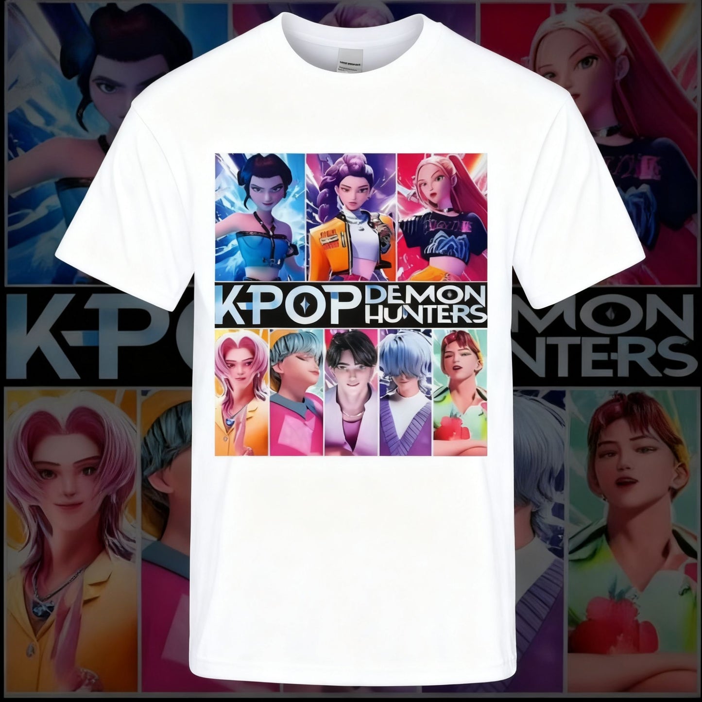 2025 Summer Men Clothes KPop Demon Hunters Saja Boys Soft  100% Pure Cotton Printed T-shirt Cool Cosplay Costume Oversize Y2k